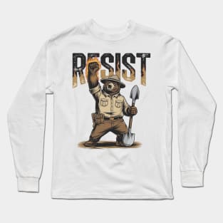 Smokey The Resist Bear Nation Park Men Women Long Sleeve T-Shirt